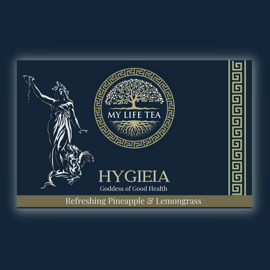Hygieia pineapple and lemongrass green tea from My Life Tea for a careful brewing guide
