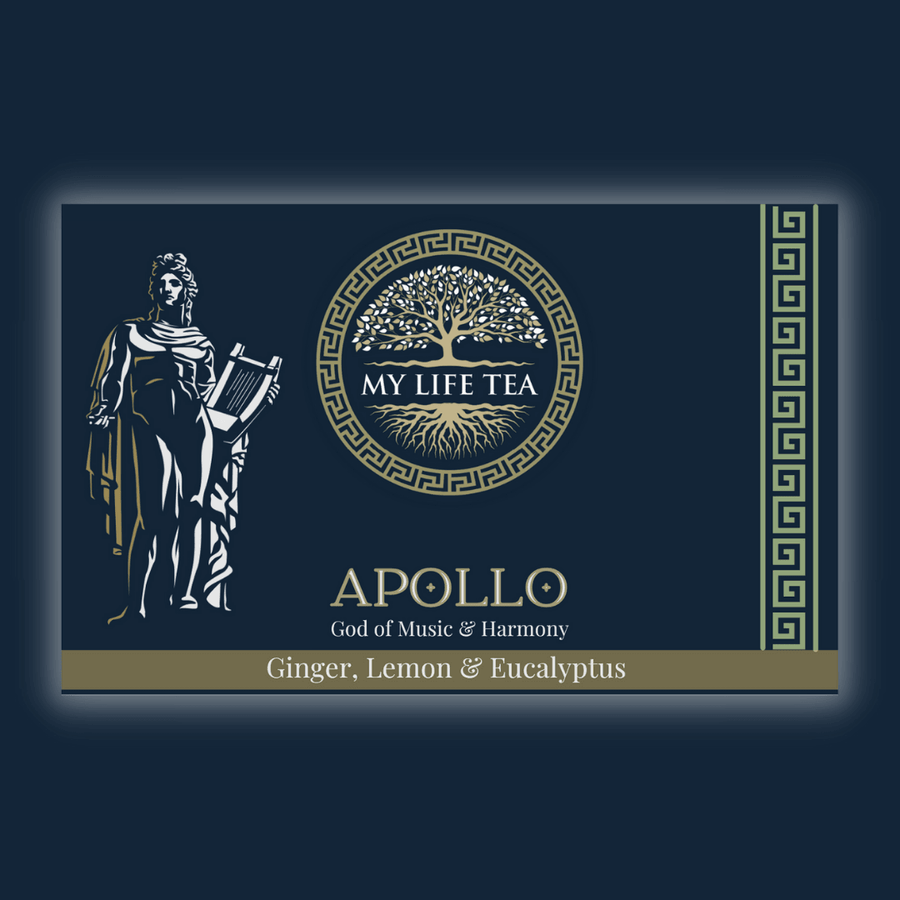 Apollo ginger, lemon and eucalyptus tea from My Life Tea for a bright brewing guide
