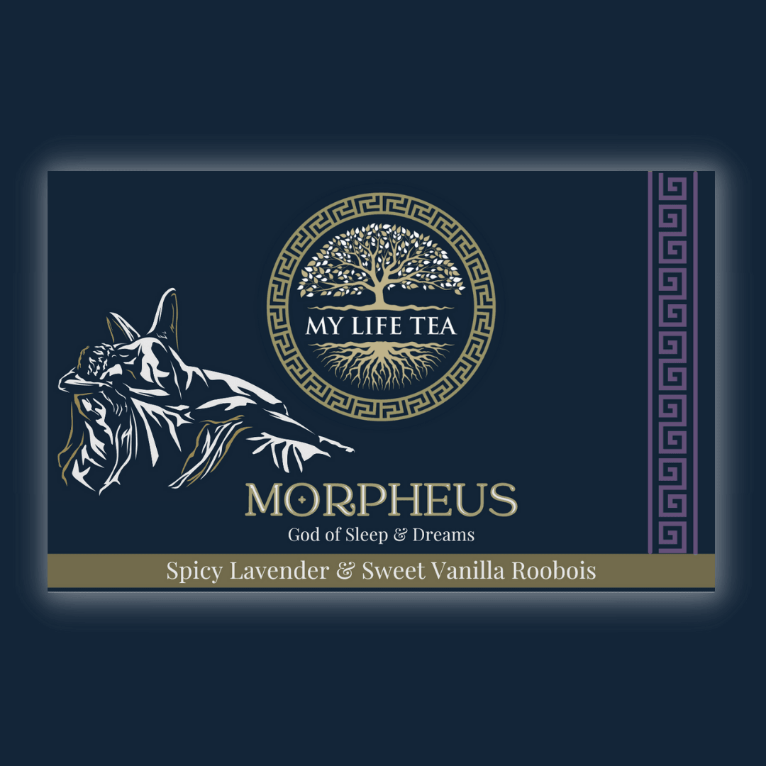 Morpheus lavender and vanilla rooibos used in a My Life Tea guide to loose leaf tea without sugar