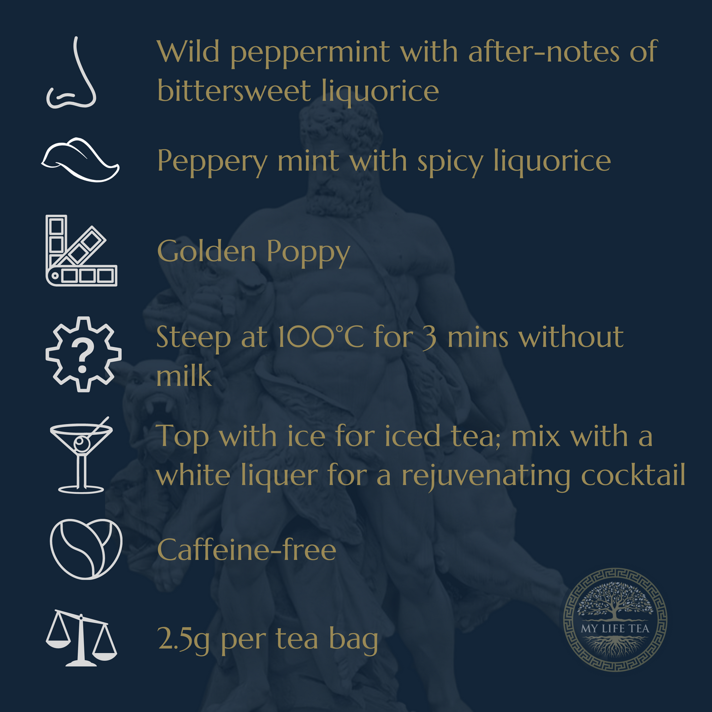 Hercules: God of Heroes & Divine Protector of Mankind | Sweet Spiced Mint & Liquorice - My Life Tea