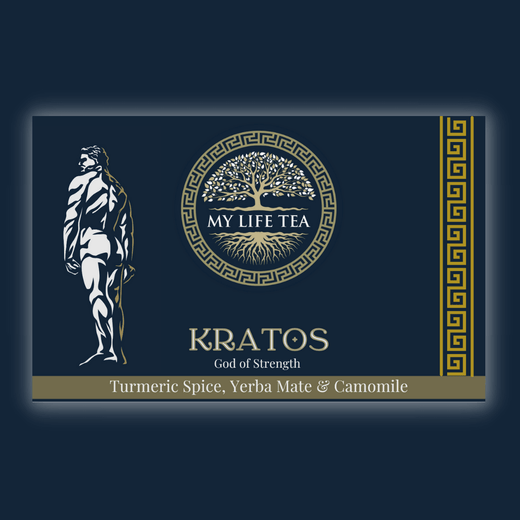 Kratos: God Of Strength | Turmeric Spice, Yerba Mate & Chamomile - My Life Tea