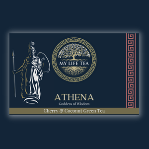 Athena: Goddess Of Wisdom | Cherry & Coconut Green Tea - My Life Tea